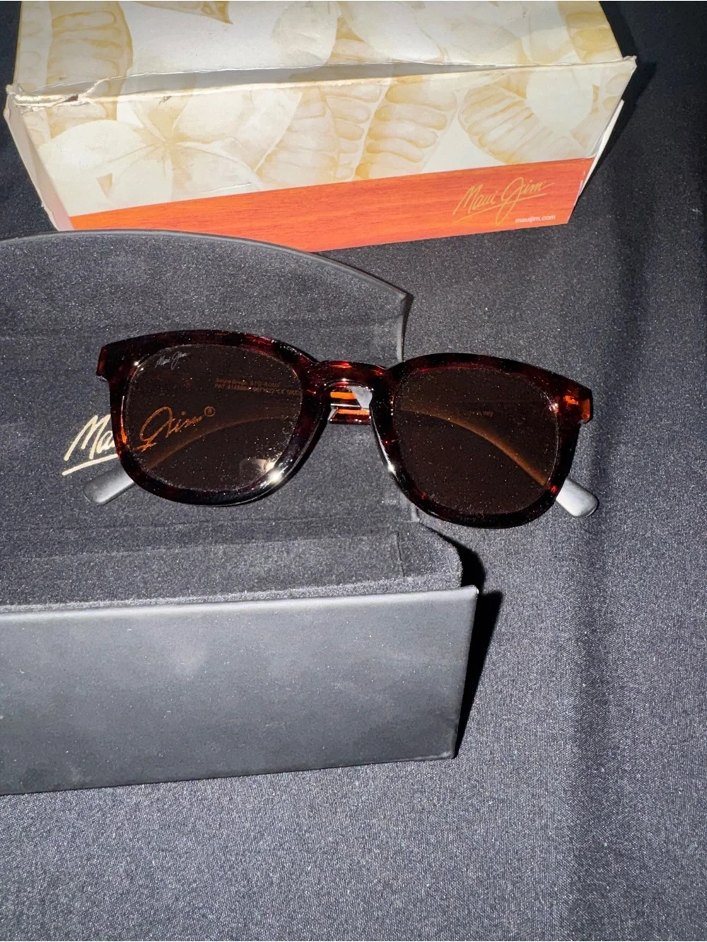 Maui Jim Tortoiseshell Frame Sunglasses with Dark Brown Lenses